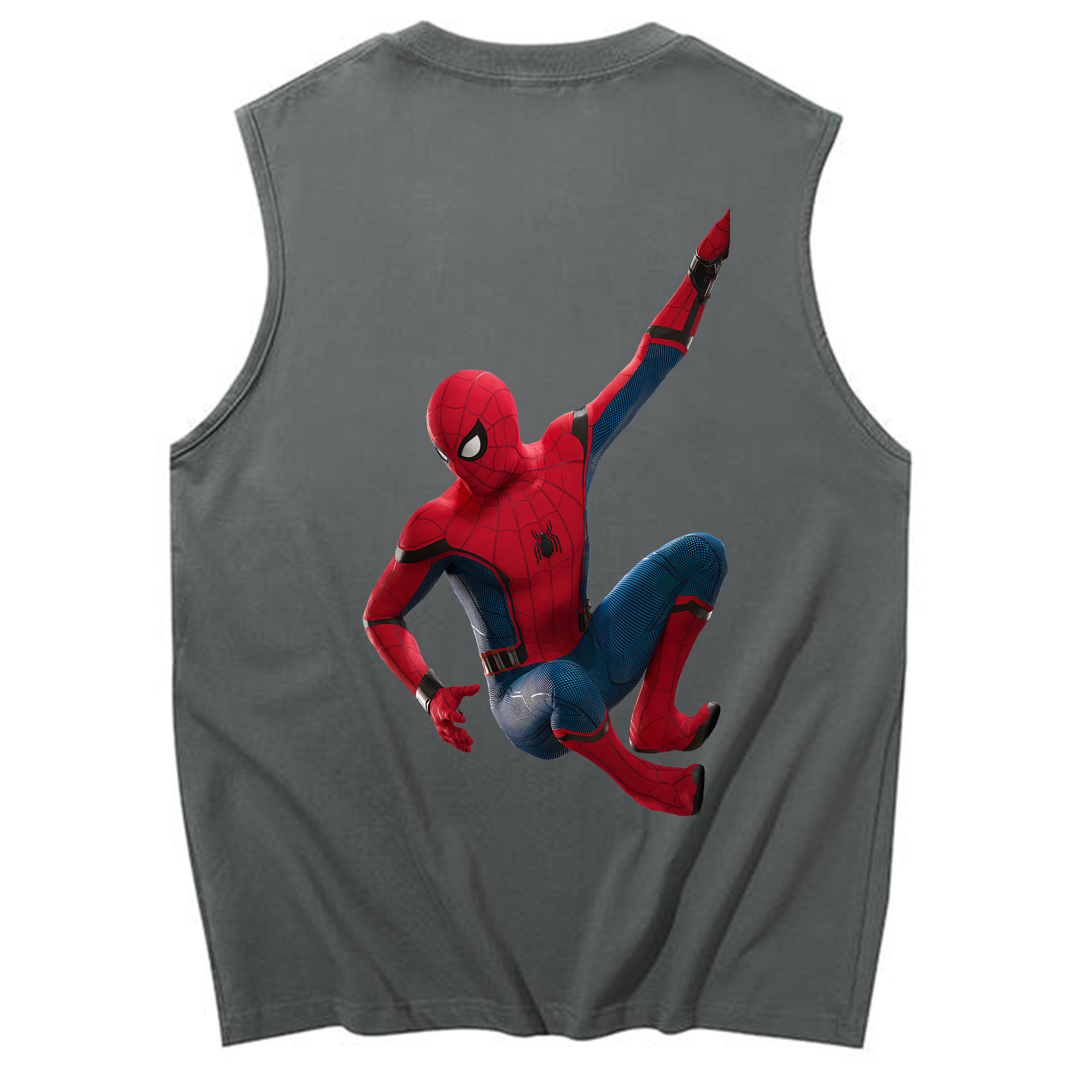 （画像用） Spider Man スパイダーマン コットン100％タンクトップ（背面プリント）